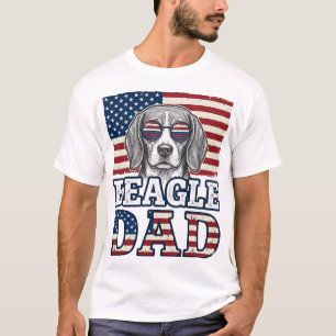 Diseño de camiseta de perro patriótico de papá Bea