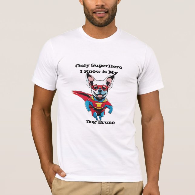 Diseño de camiseta de perro superhéroe para amante (Anverso)