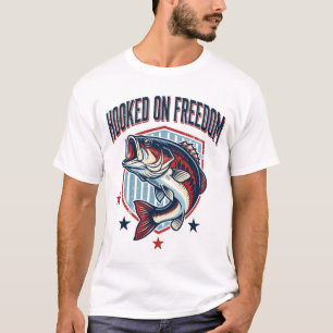 Diseño de camiseta de pesca de lubina vintage adic