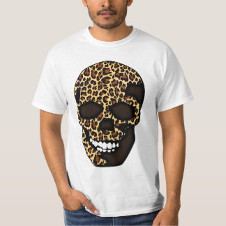 Diseño de camiseta de piel de leopardo