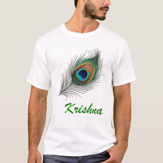 ¡Diseño de camiseta de piel de pavo real de Krishn