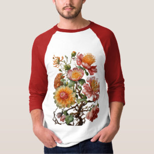Diseño de camiseta de pinturas de aerógrafo de flo