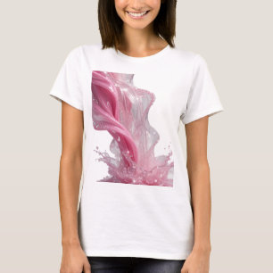 Diseño de camiseta de plata impactante PINK LIQUID