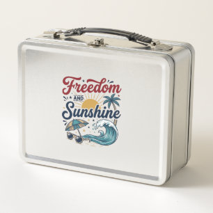 Diseño de camiseta de playa vintage Libertad y sol