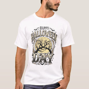 Diseño de camiseta de rama de árbol lunar del día