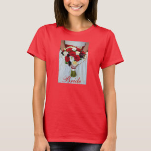 Diseño de camiseta de ramo de novia bonita