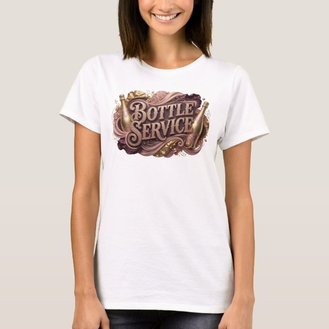 Diseño de camiseta de SERVICIO DE BOTELLA rojo lla (Anverso)