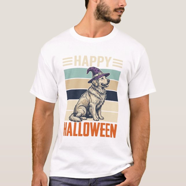 Diseño de camiseta de sombrero de bruja de perro f (Anverso)