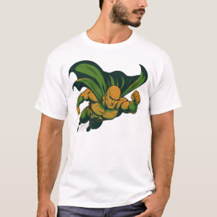 diseño de camiseta de superhéroe calvo