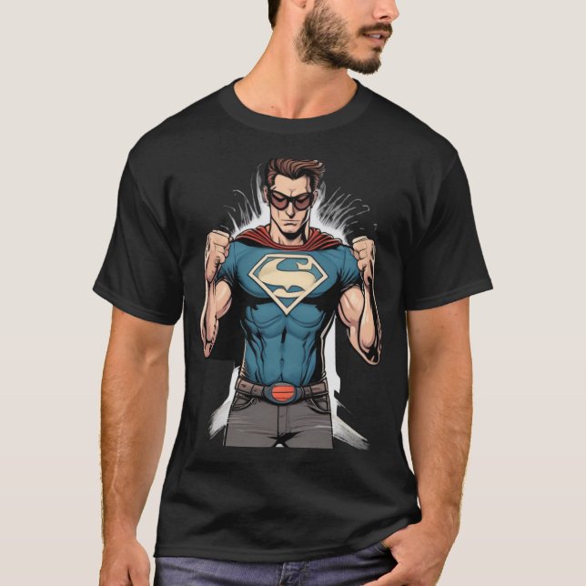 Diseño de camiseta de superhéroe telekinetico (Anverso)
