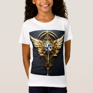 Diseño de camiseta de tatuaje de ala fina de estil