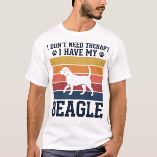 Diseño de camiseta de terapia de perro Beagle vint