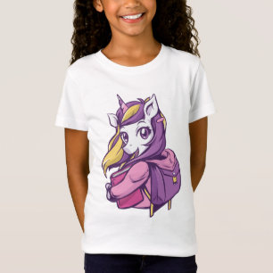 diseño de camiseta de unicornio escolar