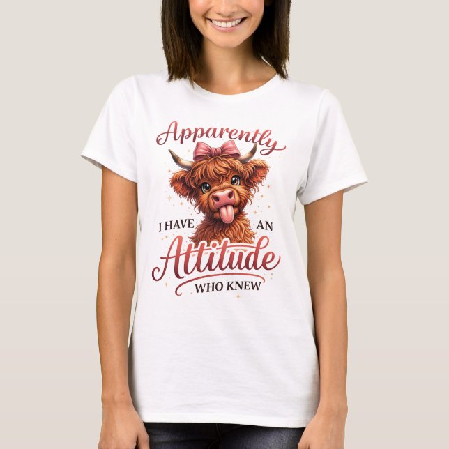 Diseño de camiseta de vaca de las Highlands divert (Anverso)