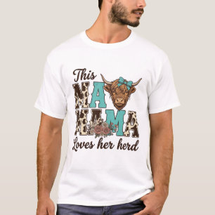 Diseño de camiseta de vaca de las Highlands Mamá a