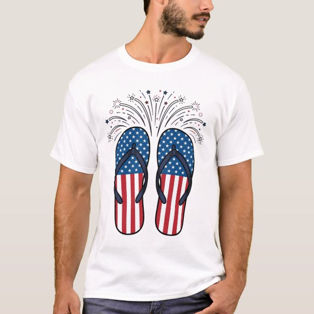 Diseño de camiseta de verano de fuegos artificiale (Anverso)