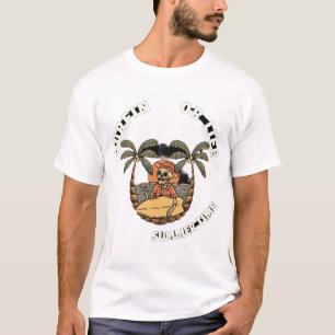 Diseño de camiseta de verano para el esqueleto de 