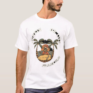 Diseño de camiseta de verano para el esqueleto de