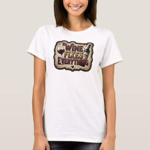 Diseño de camiseta de VINO ROSADO FRESCO ARREGLA T