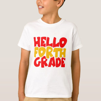Diseño de camiseta de vuelta al cole para 4º grado