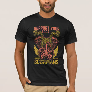 Diseño de camiseta del club de motociclistas Scorp