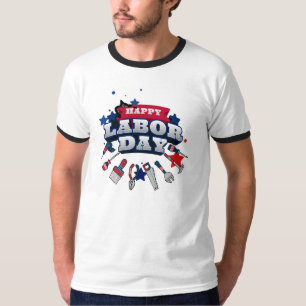 diseño de camiseta del día feliz del trabajo