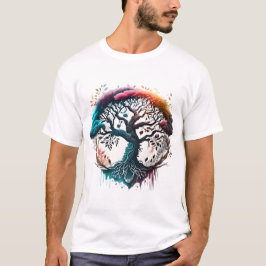 Diseño de camiseta del espectro de árboles vibrant