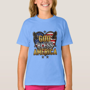 Diseño de camiseta del espíritu americano Benditam