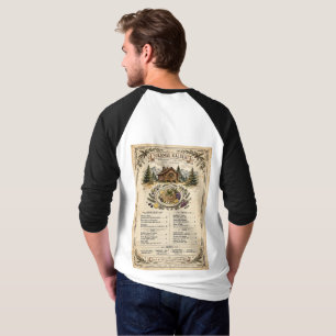 Diseño de camiseta del menú del restaurante Solang
