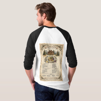 Diseño de camiseta del menú del restaurante Solang