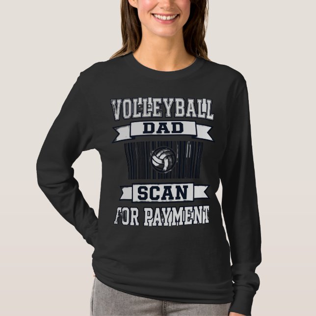 Diseño de camiseta divertido Papá de voleibol esca (Anverso)