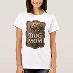 Diseño de camiseta DOG MOM de oro impactante