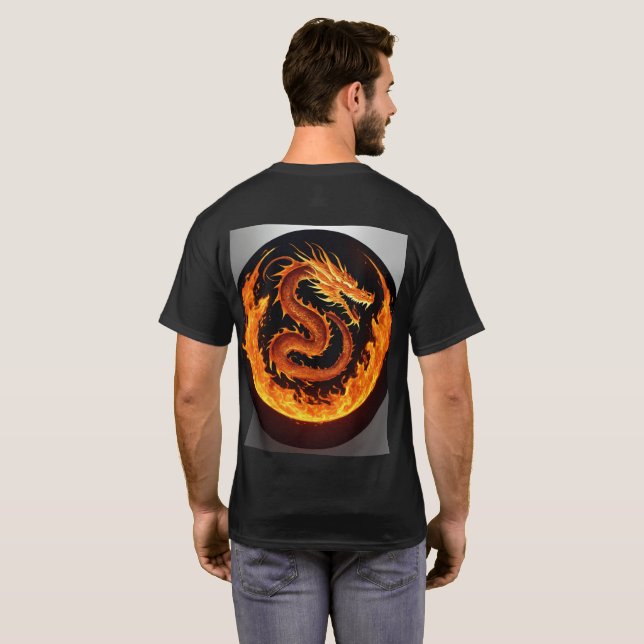 "Diseño de camiseta Dragon Watercolor Dreamy (Reverso completo)