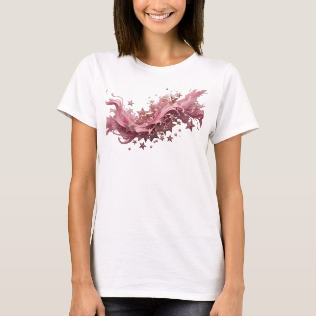 Diseño de camiseta Dynamic Red PINK STAR SPLASH (Anverso)