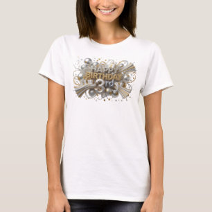 Diseño de camiseta Edgy Orange FELIZ CUMPLEAÑOS 3R
