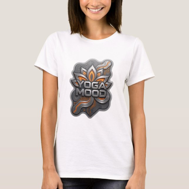 Diseño de camiseta Edgy Silver YOGAMOOD (Anverso)