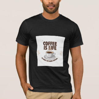 diseño de camiseta el café es vida diseño artístic