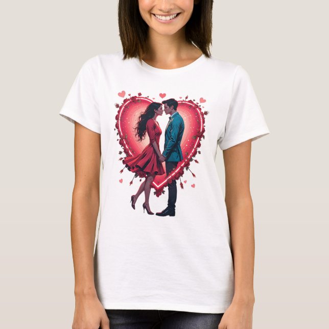 Diseño de camiseta el día de San Valentín (Anverso)