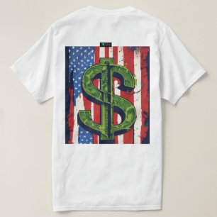 Diseño de camiseta en dólares estadounidenses de m