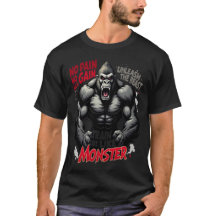 Diseño de camiseta en modo bestia de gimnasia moti