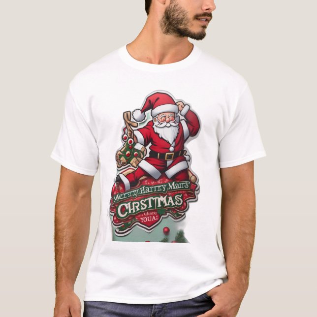 Diseño de camiseta festiva para Navidades de Santa (Anverso)