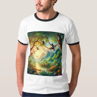 Diseño de camiseta forestal encantada