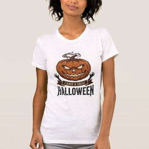 Diseño de camiseta gótica de calabaza de Halloween