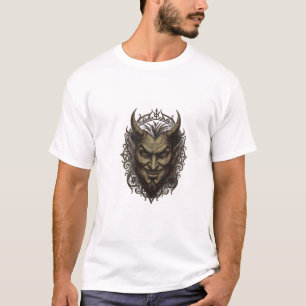 Diseño de camiseta gótica de cuernos de diablo