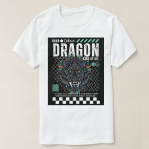 Diseño de camiseta gráfica de dragón épico