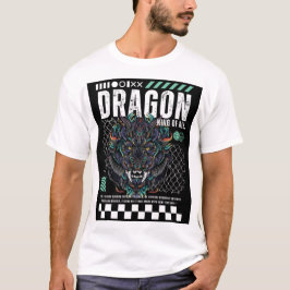 Diseño de camiseta gráfica de dragón épico