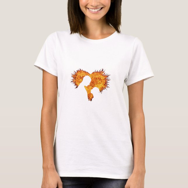 Diseño de camiseta Heart & Flame Lovers t (Anverso)