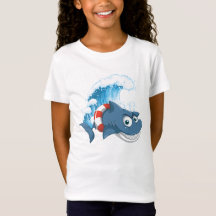 Diseño de camiseta infantil Cool Shark Splash para