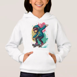 Diseño de camiseta infantil Pop Skate Monkey Kids