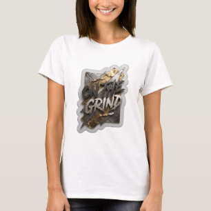 Diseño de camiseta ingeniosa de plata ON THE GRIND